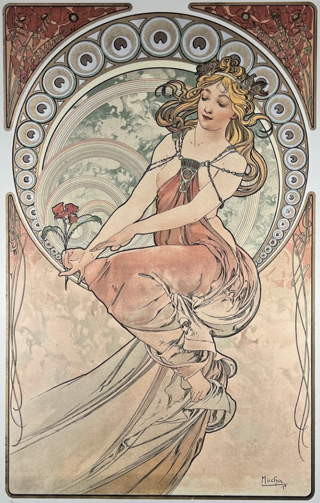 Obraz | Alfons Mucha | Heavily Distressed
