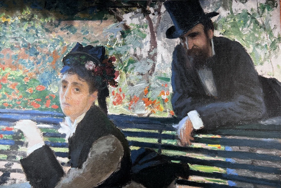 Obraz | Claude Monet | Madam Monet na zahradní lavičce
