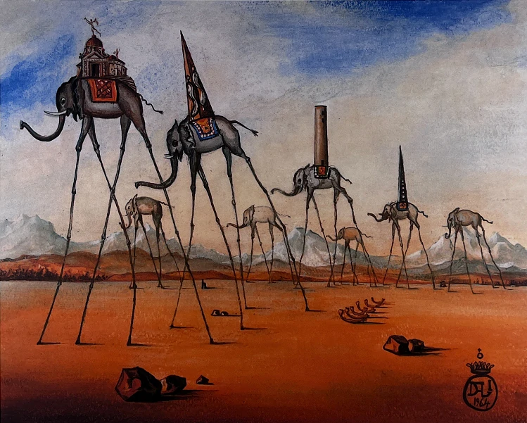 Obraz | Salvador Dalí | Elephans Giraffe II