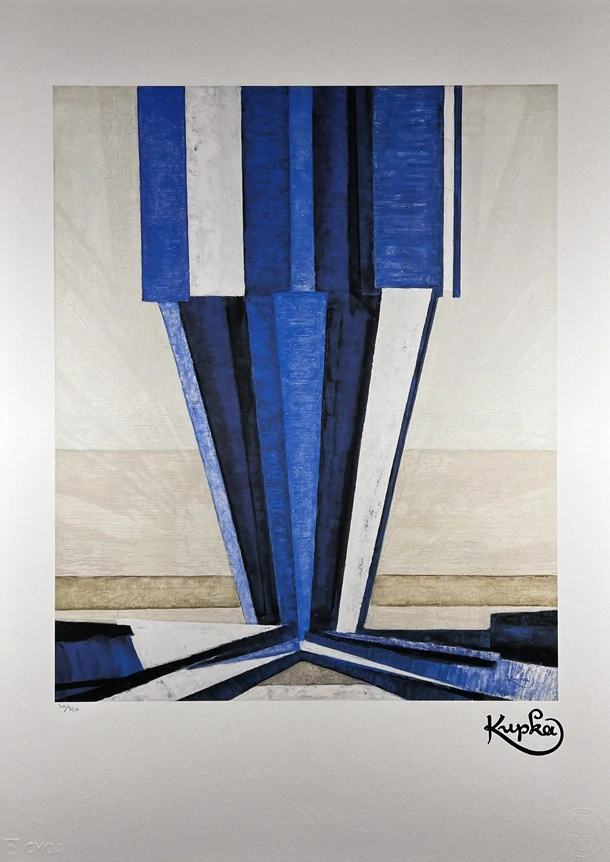 Obraz | Krantišek Kupka | Modrá abstrakce
