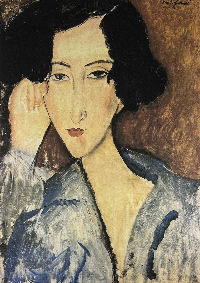 Obraz | Amedeo Modigliani | Portrét ženy v modrých šatech
