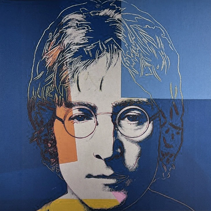Obraz | Andy Warhol | John Lenon | modrá