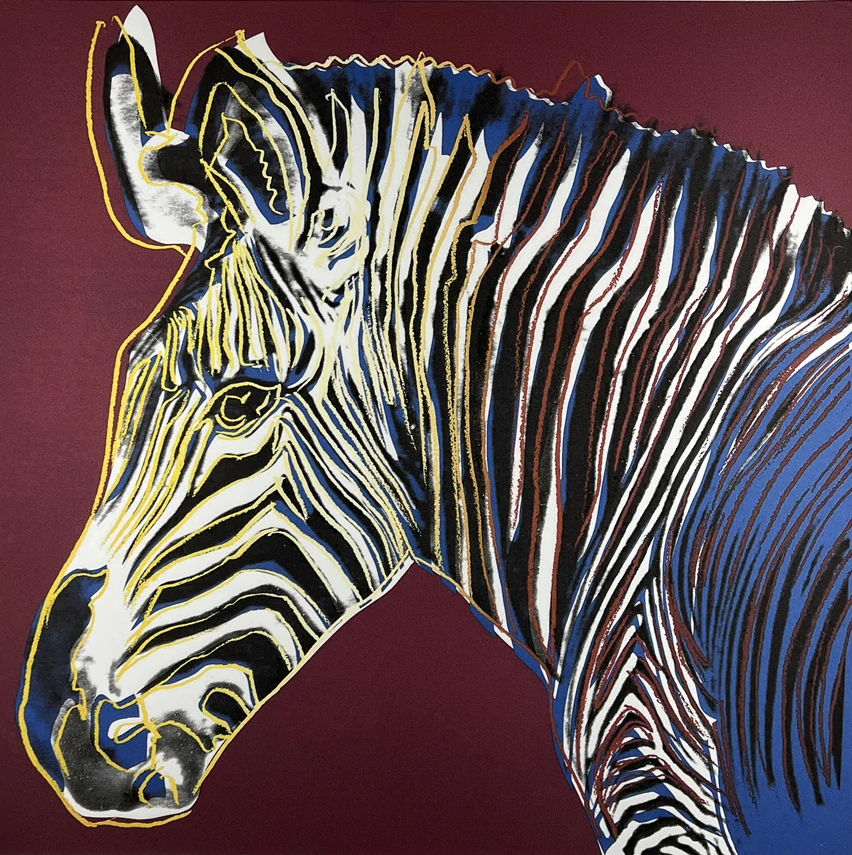Obraz | Andy Warhol | Zebra Grévyho | bordo