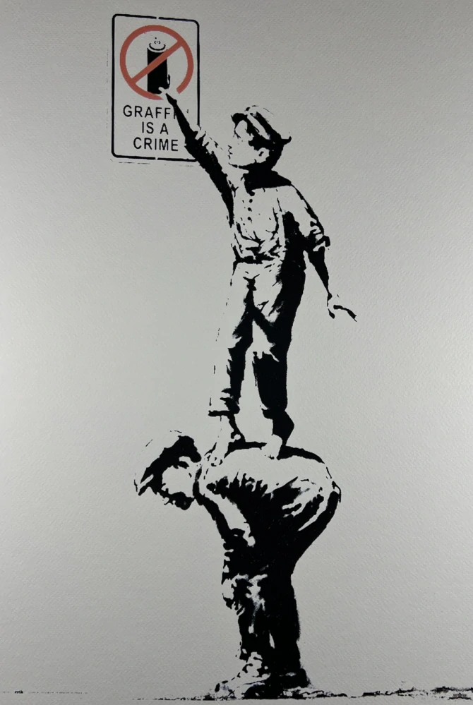 Obraz | Banksy | Graffiti Is A Crime