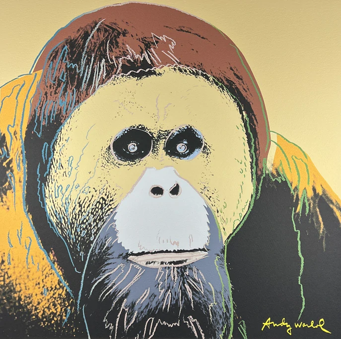 Obraz | Andy Warhol | Orangutan | hnědá