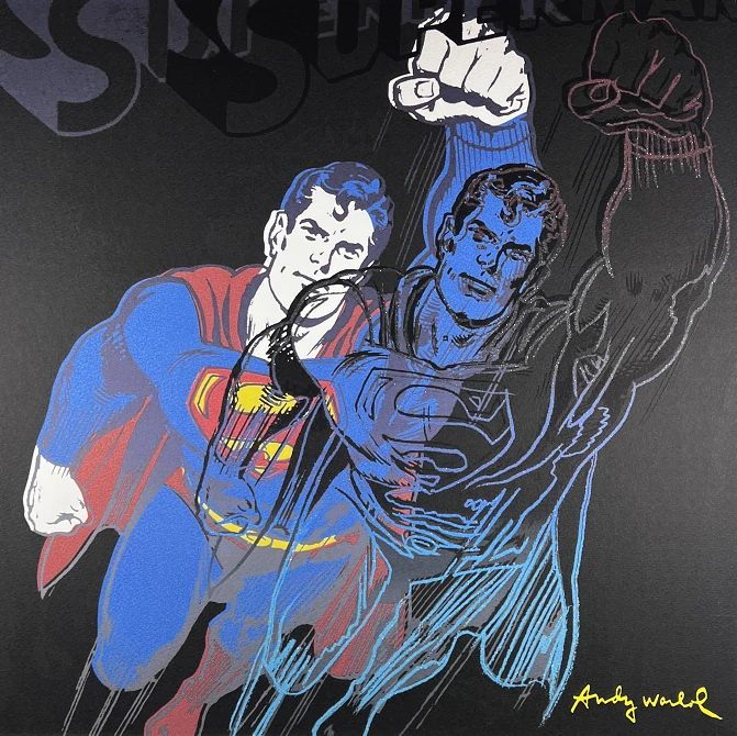 Obraz | Andy Warhol | Superman | modrá