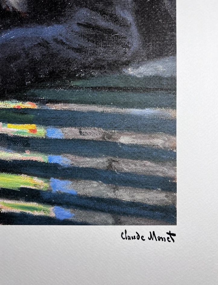 Obraz | Claude Monet | Madam Monet na zahradní lavičce