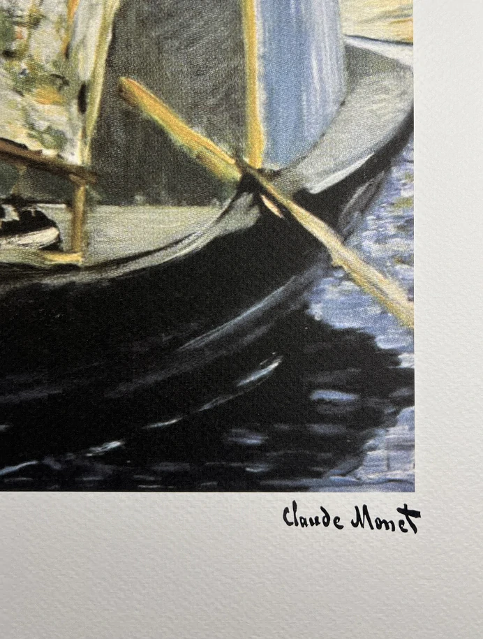 Obraz | Claude Monet | Monet maluje na své studiové lodi