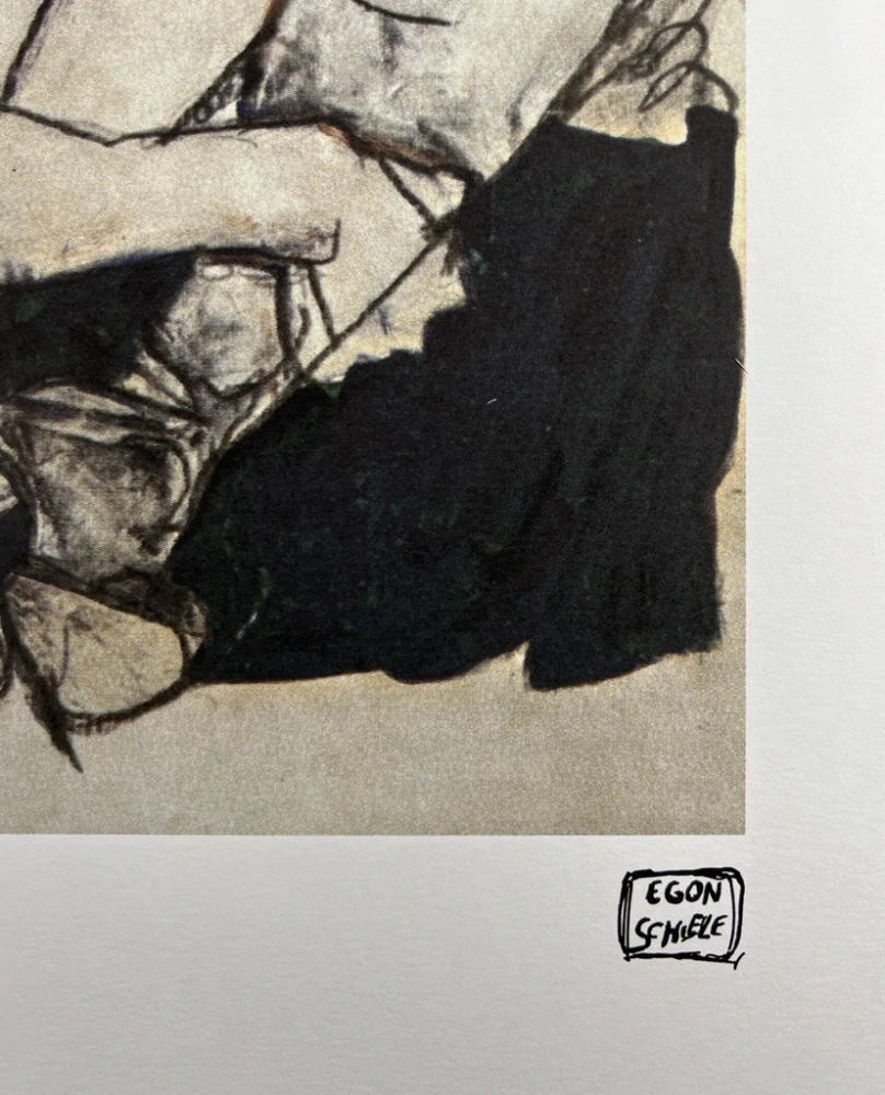 Obraz | Egon Schiele | Žena se zeleným šátkem