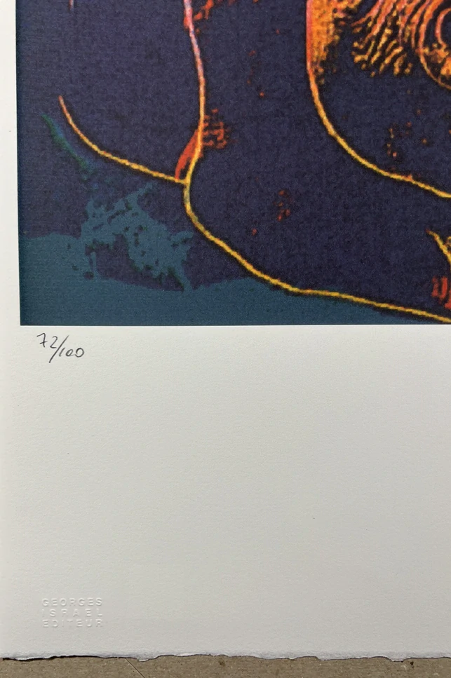 Obraz | Andy Warhol | Nosorožec černý | tmavě modrá