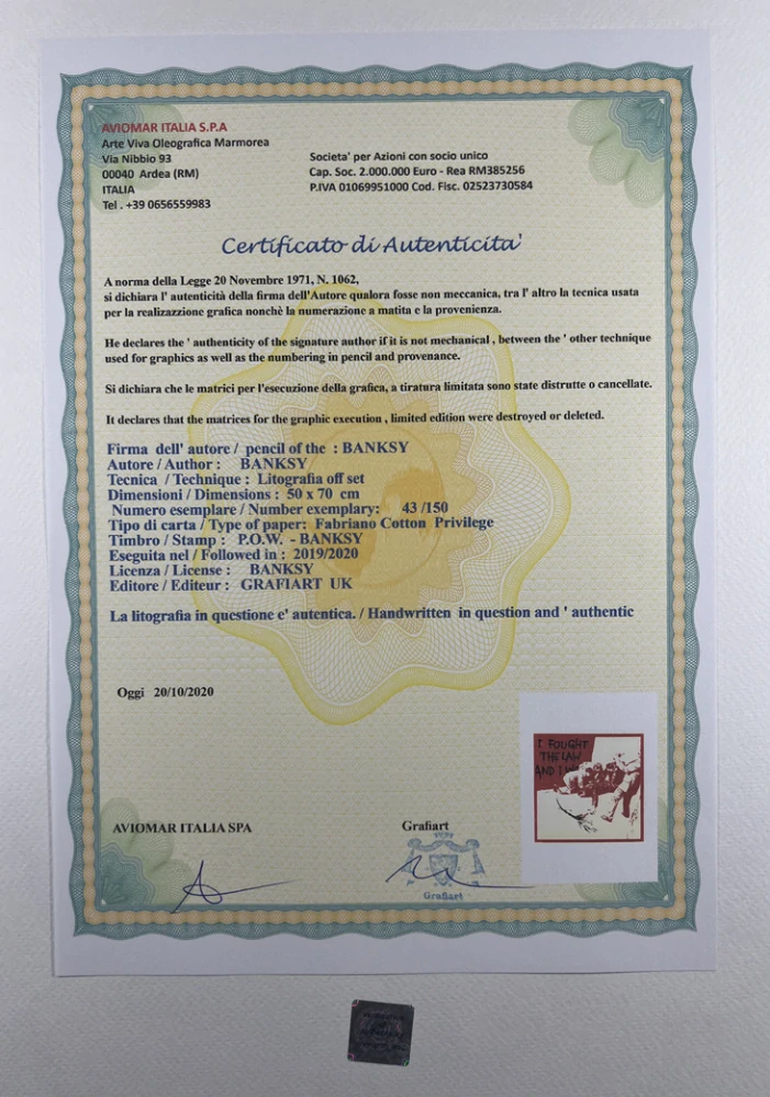 Obraz | Banksy | I fought the Law | červená