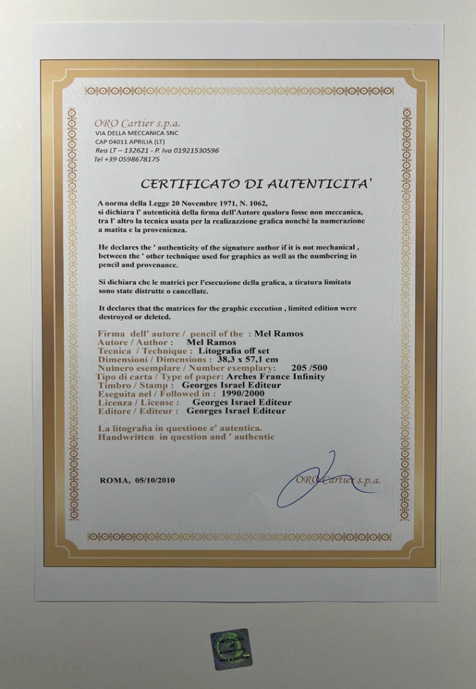 Obraz | Mel Ramos | Sniekers