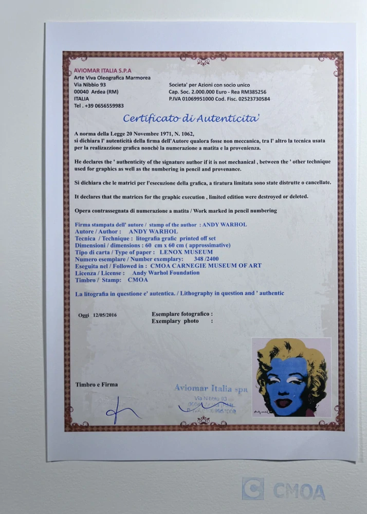 Obraz | Andy Warhol | Marilyn | modrá