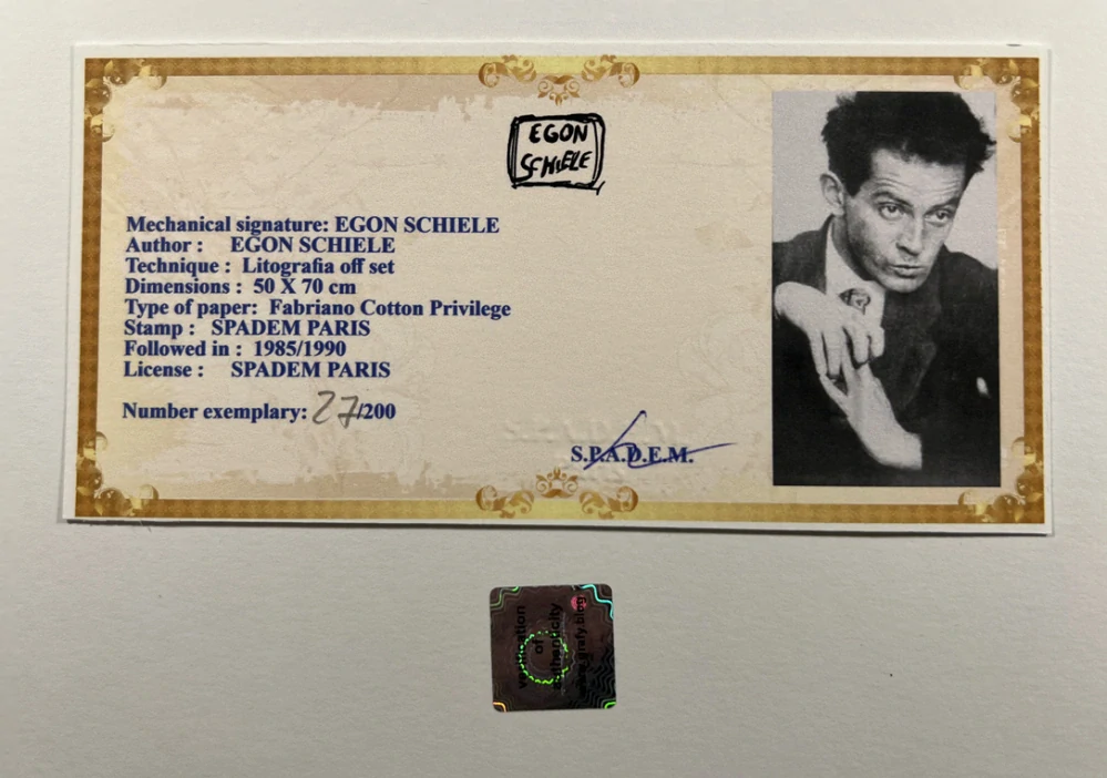 Obraz | Egon Schiele | Dáma v modrých punčochách