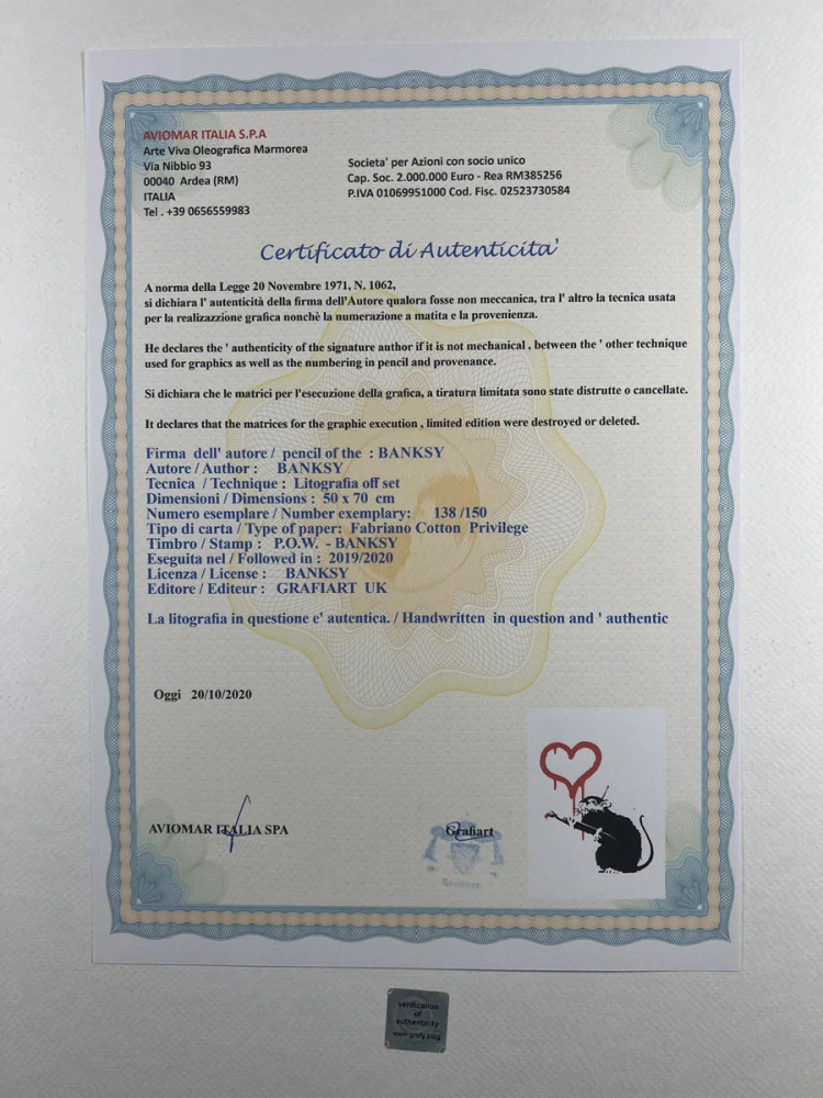 Obraz | Banksy | Love Rat