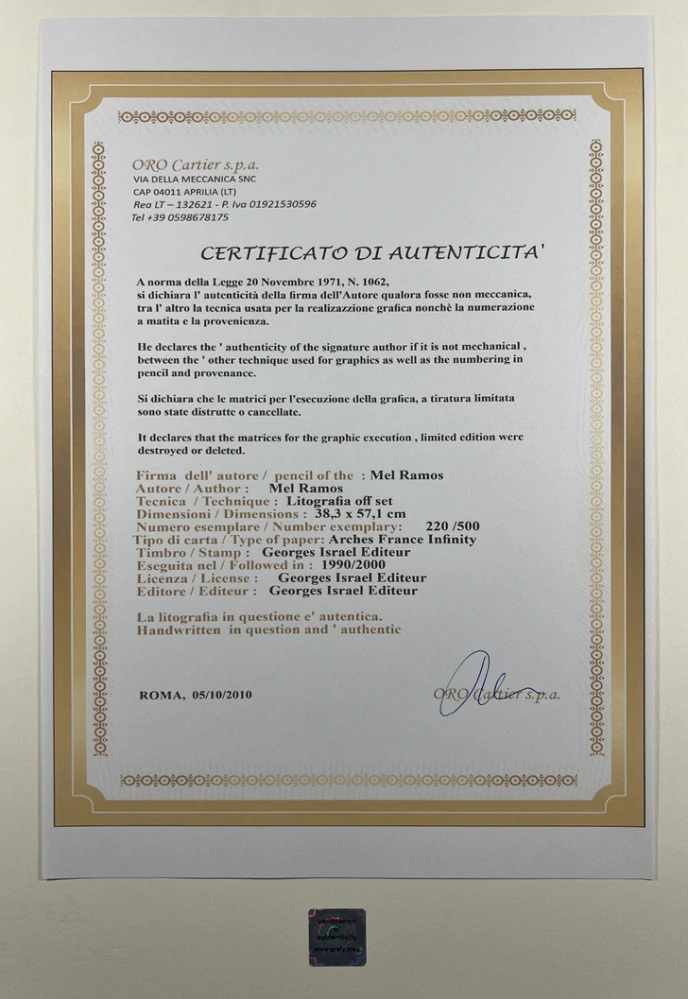 Obraz | Mel Ramos | H.Upmann