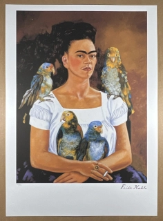 Obraz | Frida Kahlo | Autoportrét s papouškama