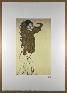 Obraz | Egon Schiele | Žena v hnědém kabátku