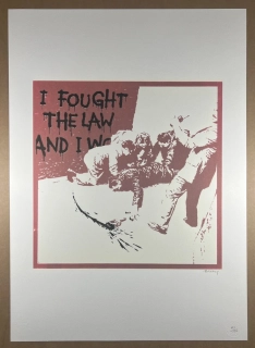 Obraz | Banksy | I fought the Law | červená