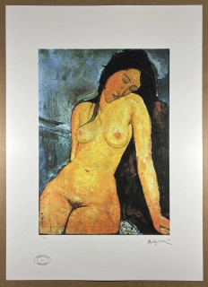 Obraz | Amedeo Modigliani | Sedící akt se sklopenou hlavou