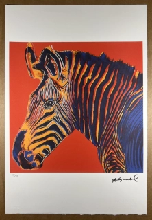 Obraz | Andy Warhol | Zebra Grévyho | červená
