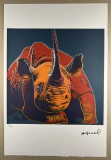 Obraz | Andy Warhol | Nosorožec černý | tmavě modrá