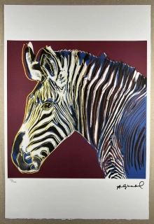 Obraz | Andy Warhol | Zebra Grévyho | bordo