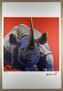 Obraz | Andy Warhol | Nosorožec černý | červená