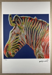 Obraz | Andy Warhol | Zebra Grévyho | tmavě modrá