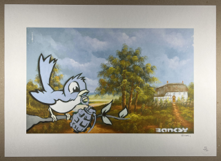Obraz | Banksy | Bird and grenade