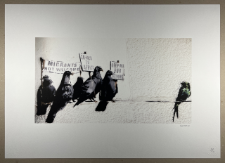 Obraz | Banksy | Migrants and grenade