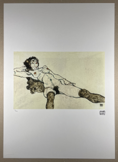 Obraz | Egon Schiele | Ležící akt