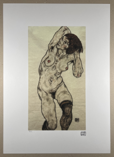 Obraz | Egon Schiele | S rukama za hlavou